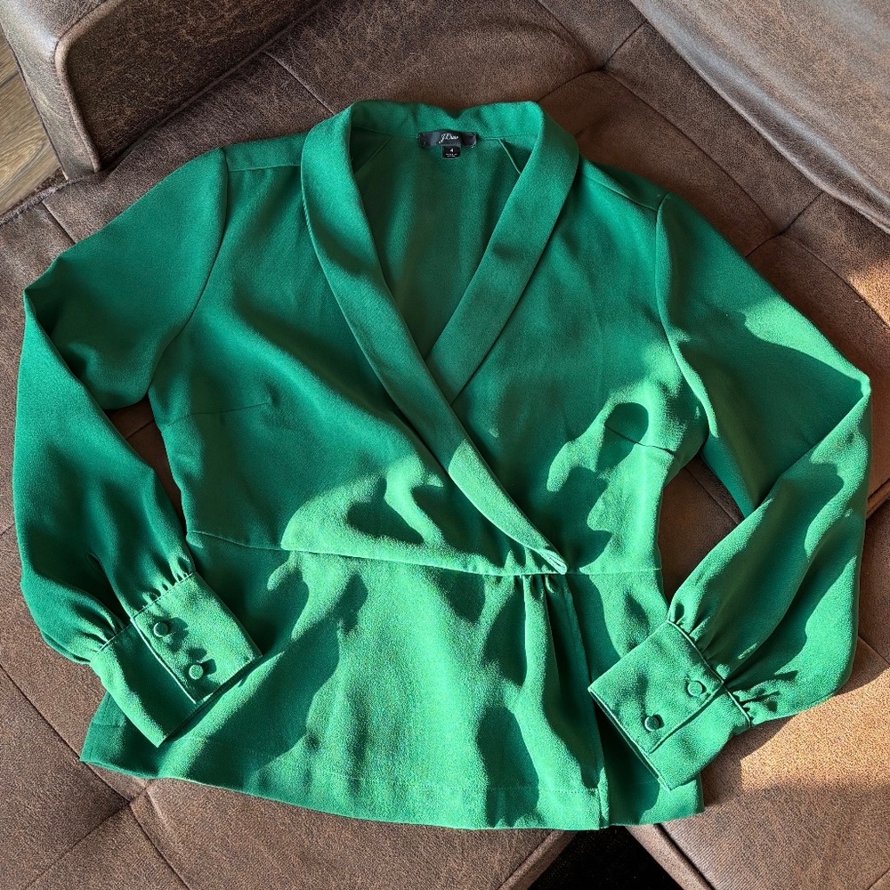 J Crew Faux Wrap Top